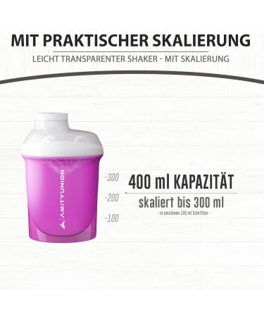 Amity Union Women s Protein Shaker 400ml - Pink & White Leak-Proof BPA-Free with Sieve & Scale for Creamy Shakes - Perfect for Gym & Fitness - Buy Online on GoSupps.com