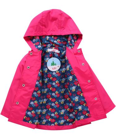 LZH Baby Girls Waterproof Hooded Raincoat Set, Magenta, 2-3 Years - Buy Online on GoSupps.com