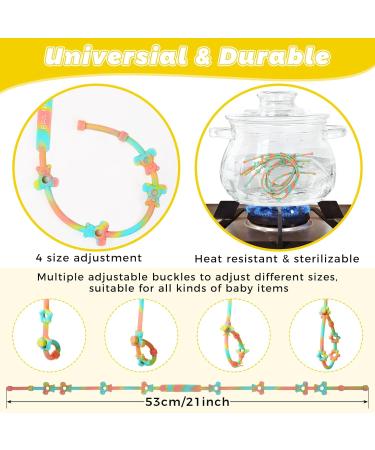 Buy BPA-Free Baby Toy Accessories: Pacifier Chain & Cup Holder Straps (4 Pack) - Ideal for Strollers High Chairs & Car Seats - Buy Online on GoSupps.com