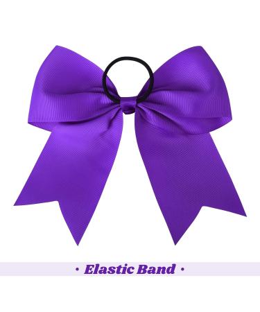 DEEKA 16PCS 8 Inch Large Cheer Bows Ponytail Holder - Purple Handmade for Girls Teens Softball Cheerleader Sports - Buy Online on GoSupps.com