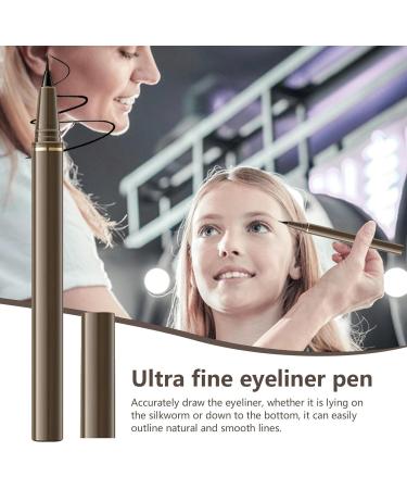 Waterproof Liquid Eyeliner Smooth Liquid Eyeliner - Waterproof Eye Liner Liquid Eyebrow Pencil Smudge Proof Smooth Ultra Fine Eyeliner for Long-Lasting Eye Makeup 01# Black - Buy Online on GoSupps.com