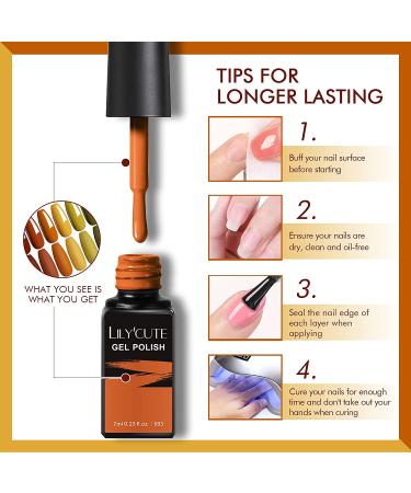 LILYCUTE Fall Winter Gel Nail Polish Set - 8 Colors Halloween & Thanksgiving Gel Polish Kit | Pumpkin Caramel Series | Soak Off LED Lamp Required | Gift for Women - Buy Online on GoSupps.com