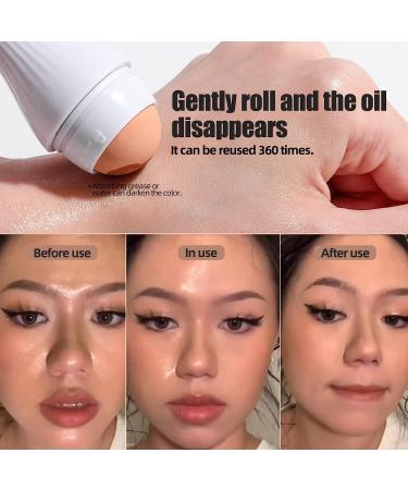 JPNK Oil Absorbing Volcanic Roller 2PCS - Portable Reusable Face Roller for Oil Control - Natural Stone Facial Tool for Skin Massage at Home or Travel - Buy Online on GoSupps.com