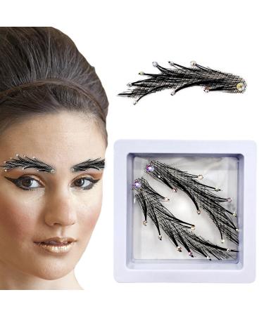 Human Hair Artificial False Eyebrows - False Eyebrow Extensions Makeup Accessories Long-Lasting Makeup Accessories for Lady Women Women Pochy Eyebrows5