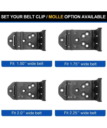 Kydex Handcuff Case for ASP & Hinged & Chain Handcuffs | MOLLE/Belt Clip | Law Enforcement Holder | Adjustable Strap | Duty Belt Fit 1.5-2.25 - Buy Online on GoSupps.com