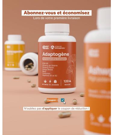 Ashwagandha Complex avec KSM-66 Ginseng Ginkgo Biloba Maca Cordyceps Vitamines B1-B2 | Adaptog ne Anti-stress quilibre nergie Performance | 120 G lules | V gan Sans OGM Sans Gluten - Buy Online on GoSupps.com