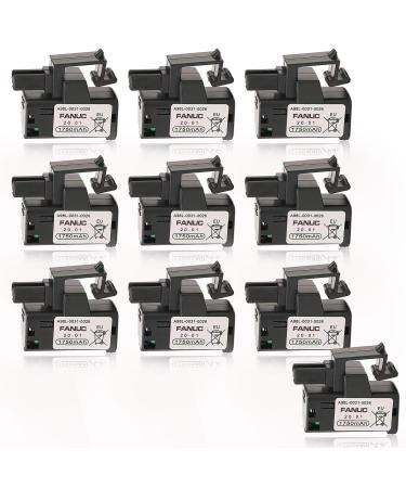 / 10-Pack / 3V A98L-0031-0026 Battery Replacement for FANUC A02B-0309-K102 A98L-0031-0026 Battery 1750mAh Non-Rechargeable PLC Battery