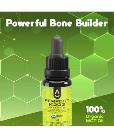 Activation Products Perfect K2D3 Liquid Vitamin D3 + K2 in MCT Oil - Bone Strength and Immune Support - 15 ml - Buy Online on GoSupps.com