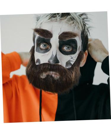 VINTORKY 1 Set Beard Dress up Cosplay Carnival Beard False Mustache Grey Santa Claus Beard Fake Eyebrow Plush - Buy Online on GoSupps.com