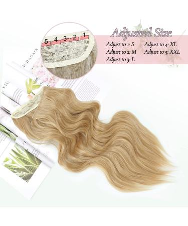 Invisible Wire Hair Extension - Natural Wavy Synthetic Clip-In, Adjustable Size with 2 Secure Clips, Long Curly Golden Blonde - Secret Hair Piece for Women (16inch) - Buy Online on GoSupps.com