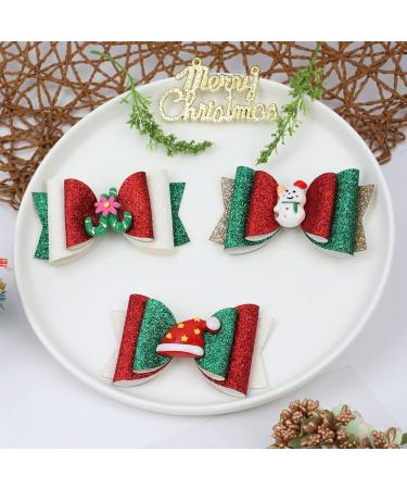 Hairstyle Hairpin Headband Girls 3" Glitter Hair Clips Christmas Hair Bows Accessories Pins for Girls Cartoon Duckbill Clips Hairgrips Headwear Hairpins For Girls (Size : 1) - Buy Online on GoSupps.com