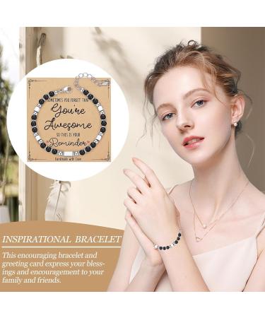 Stone Inspirational Bracelet Durable stone affirmation jewelry Elevate Spirit with Stone Inspirational Bracelet Empowering Gemstone Wristband Infused and Positive Energy Ideal for Daily Inspiratio - Buy Online on GoSupps.com