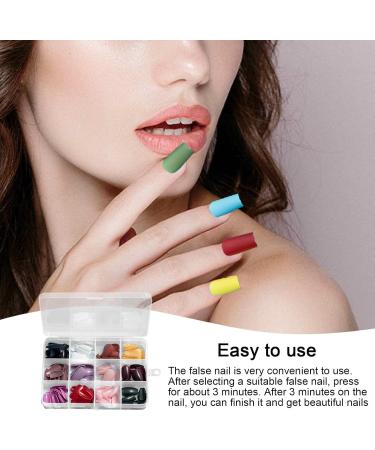 Stick on Nails Multi Colors and Styles Long Short Fake Nails Full | Full Long Ballerina Fake Nails Matte and Glossy False Nail for Women Girls Shangjia - Buy Online on GoSupps.com