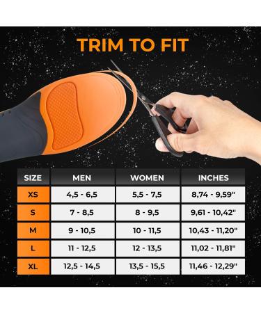 Happy Feet Arch Support Insoles | Plantar Fasciitis Relief | Shock Absorbing & Anti-Fatigue Insoles for Men & Women | Trim to Fit (XL - Buy Online on GoSupps.com