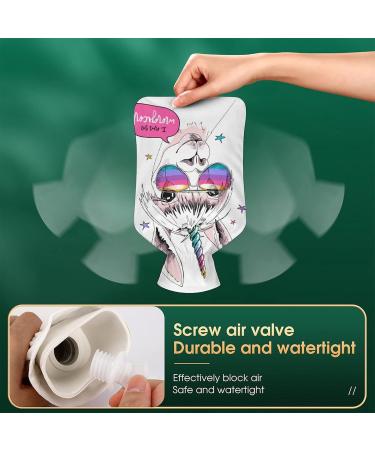 Unicorn Sheep Hot Water Bottle with Plush Cover - Cozy Hand Warmer for Adults & Children | 26.5x15.3cm - International Shipping Available - Buy Online on GoSupps.com