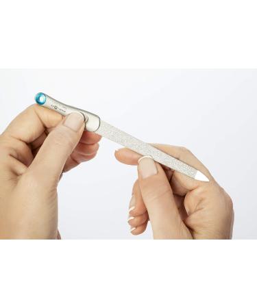 REMOS Sapphire Nail File with Ergonomic Stainless Steel Handle - Blue | Premium Quality for Perfect Nails - Buy Online on GoSupps.com
