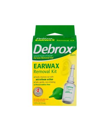 Debrox Earwax Removal Kit (2 Kits) 0.5 Fl Oz (Pack of 2)