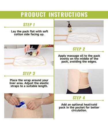 Organic Castor Oil Pack Kit - Reusable Castor Oil Wrap for Liver & Neck Relaxation | Cotton Massage Belt Compress - Buy Online on GoSupps.com