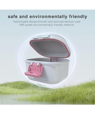BVN Leak-Proof Prosthesis Box | Sustainable Denture Box with Sieve - Perfect for All Ages (Pink & White) - Buy Online on GoSupps.com