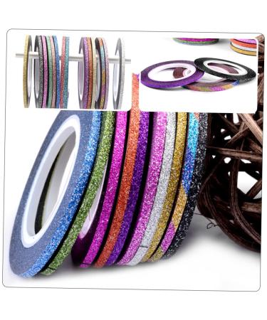 Beavorty 90 Pcs Adhesive Line Sticker Washi Tape Dispenser Nail Decor Nail Tape Strip Adhesive Epoxy Nail Art Stickers Nail Strip Tape Gold Powder Gold and Silver Thread Optional - Buy Online on GoSupps.com