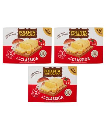 3x Polenta Valsugana La Classica ready meal with 100% Italian corn 1200g pack
