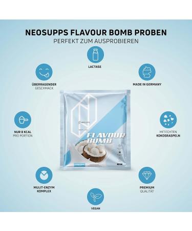 NeoSupps Flavor Bomb Powder - Low-Calorie Taste Enhancer for Baking & Diet | 15g Coconut Cream Flavor - Buy Online on GoSupps.com