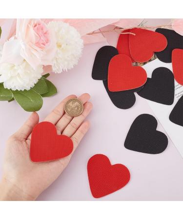 GORGECRAFT Anti-Slip Shoe Grip Stickers 8 Pairs Red Black Heart Shape Sole Protectors for High Heels | Non-Slip Rubber Bottom for Men & Women - Buy Online on GoSupps.com