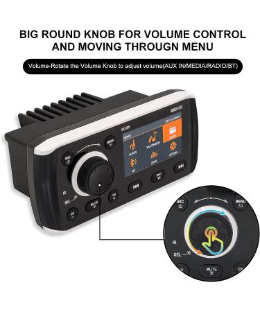 Marine Radio Digital Media Receiver - 3 Display, AM/FM, Audio/Photo/Video Playback - Ideal for Yachting, Boats, Campers, Motorcycles, UTVs, ATVs, Golf Carts - Buy Online on GoSupps.com