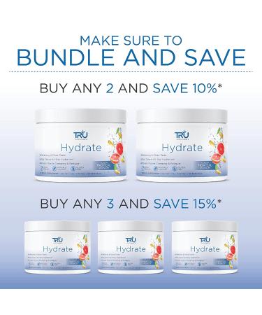 TRU Hydrate Electrolyte Hydration Powder | Tropical Punch | 50 Servings | Keto Friendly - Sugar Free, 0 Calories, 0 Carbs - Buy Online on GoSupps.com