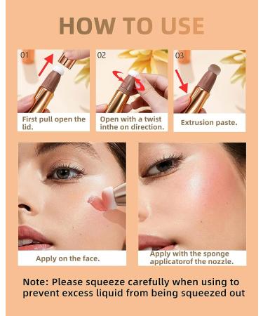 Shimmering Highlighter Beauty Wand with Cushion Applicator - Pearl White | Lightweight Waterproof Makeup Stick for Face & Body - Illuminator Pen for Women & Girls - Buy Online on GoSupps.com