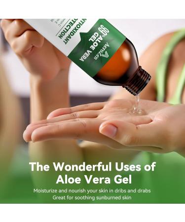Aero Zen 99% Natural Aloe Vera Gel | Daily Hydration & After-Sun Relief | Lightweight Alcohol-Free Formula Deeply and Quickly Soothes Skin Suitable for Face/Body/Hair - 8.45 fl oz 8.45 Fl Oz (Pack of 1) - Buy Online on GoSupps.com