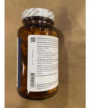 Metagenics - GlutaClear - Antioxidant Support with NAC Vitamin C Broccoli and More - 120 Tablets - Buy Online on GoSupps.com