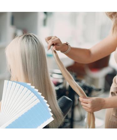 Ajerg Hair Extensions Tape Kit - 1220-Piece Double Adhesive Replacement Tape for Tape-in Hair Extensions | Includes Plastic Scrap & Blades - Buy Online on GoSupps.com