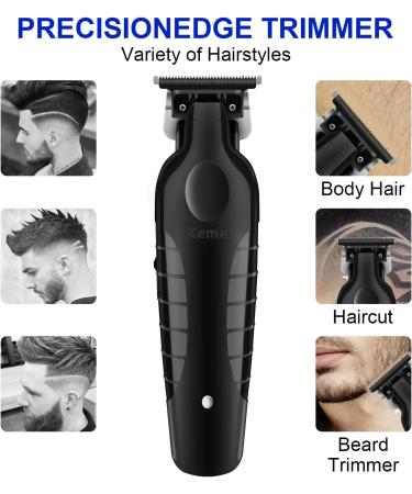 KEMEI Black Hair Clippers for Men Electric Cordless Clippers for Hair Cutting Professional Barber Clippers USB Rechargeable Wireless Haircut Clippers km-2299 - Buy Online on GoSupps.com