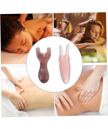 Beavorty 2-Piece Massager Set - Pumpkin Leaf Bags & Acupressure Tools for Facial Gua Sha and Meridian Massage - Pink 11x4.5cm - Buy Online on GoSupps.com