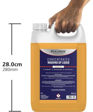 Commercial Concentrated Washing Up Liquid - Orange - 5 Litre - Buy Online on GoSupps.com
