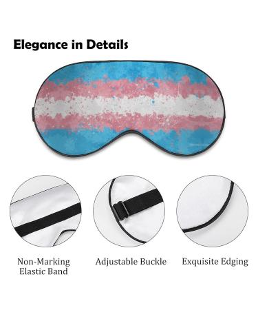 LGBTQ Transgender Pride Sleep Masks Eye Cover Blackout with Adjustable Elastic Strap Night Blindfold for Women Men Yoga Travel Nap - Buy Online on GoSupps.com