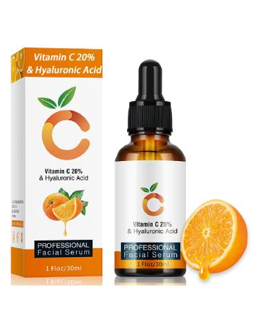 Vitamin C Serum Face Serum for Women With 20% Vitamin C Shinning & Antioxidant Serum Powerful Antioxidant Protection Brighter & Smoother Skin includes Hyaluronic Acid for Women and Men