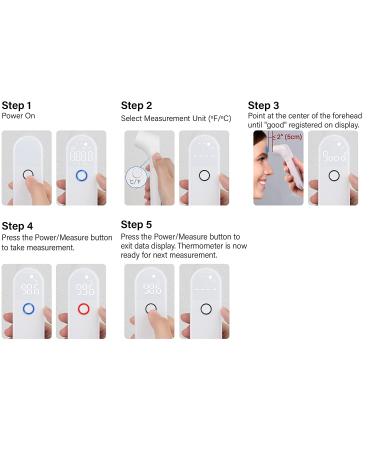 Innovo Medical Touchless Forehead Thermometer | Non-Contact Fever Alert | Termometro Digital (Off-White) | 2021 Release (iF100B) - Buy Online on GoSupps.com