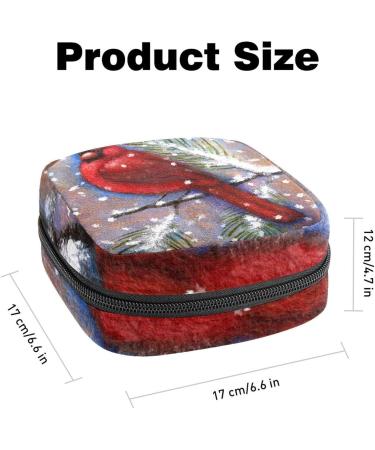 Vintage Red Animal Bird Color Period Bag | Sanitary Napkin Storage & Travel Makeup Pouch - GIAPB - Buy Online on GoSupps.com