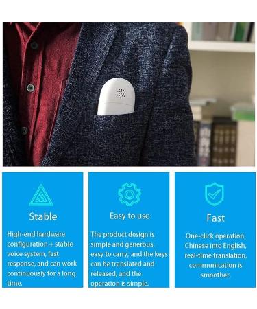 Language Translator Device Real Time Translator Device Instant Language Translator Device Support 28 Languages Real-time for Learning Shopping Travel Business Hello (White) Elegant - Buy Online on GoSupps.com