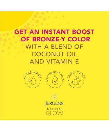 Jergens Natural Glow Instant Sun Sunless Tanning Moisturizer & Natural Glow Self Tanner Face Moisturizer SPF 20 Facial Sunscreen Medium to Deep Skin Tone Sunless Tanning Oil Free - Buy Online on GoSupps.com