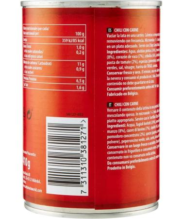  Italian Gourmet E.R. 6 x Santa Maria Chili con Carne a spicy dish typical of Tex-Mex cuisine slightly hot 410 g + Italian Gourmet Polpa 400 g - Buy Online on GoSupps.com