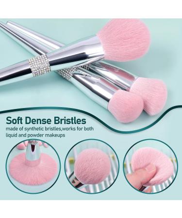 Bueart Design Elegant Pink Makeup Brushes Set with Brush Holder Case - Ultra Soft, Labeled for Foundation, Powder, Blush, Concealer, Eyeshadow, Contour - Ideal for Glitter Effects - Buy Online on GoSupps.com