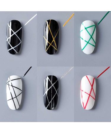 Gold Liner Pen Gel Nail Polish Kit | UV LED Gel Polish Set for Classic 3D Manicure | DIY Nail Art Tools - Buy Online on GoSupps.com