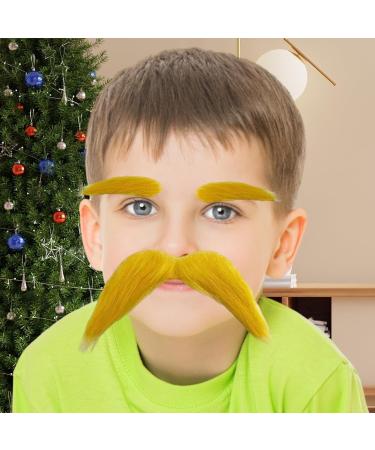 Yellow Mustache - Funny Self Adhesive Costume Accessories for Holiday Party Supplies | Flexible Foam with Backing Creative Character Cosplay Stage Makeup Festival Garden Autumn Bonfire Eve - Buy Online on GoSupps.com