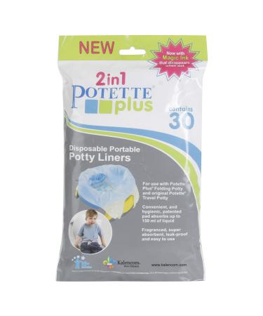 Kalencom Potette Plus Potty Seat Liners with Magic Disappearing Ink, 30 Count