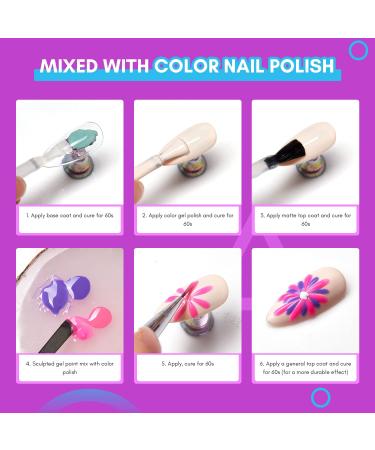 Makartt 3D Gel Nail Art - DIY Painting Gel for Micro Nails UV Sculpting & Chrome Nail Powder | 8ml - Buy Online on GoSupps.com