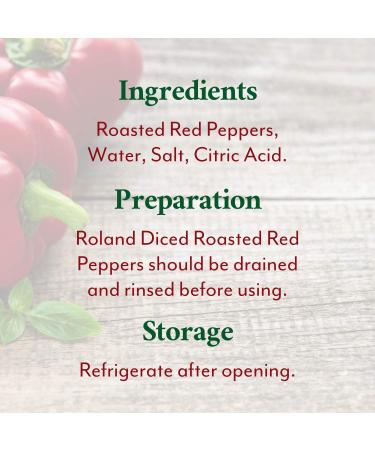 Roland Fire Roasted Diced Red Peppers 28oz Cans - Pack of 4 - Buy Online on GoSupps.com