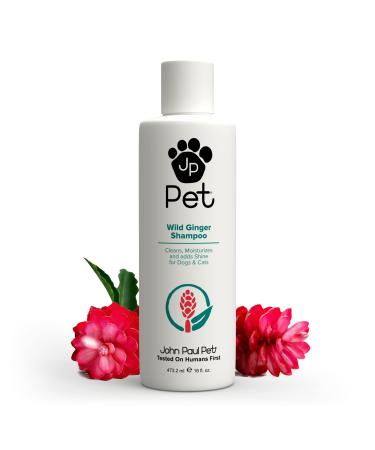 John Paul Pet Wild Ginger Shampoo for Dogs and Cats, Soothes and Cleanses Adding Moisture and Shine, 16-Ounce, clear 16 FZ